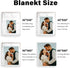 Custom Blanket with Picture Text Personalized Valentines Gift for Girlfriend Boyfriend Customized Throw Blanket