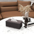 KINGFOM Rectangular PU Leather Tissue Box Cover - Brown Napkin Holder for Bathroom, Home, Office, Car