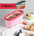 Lids,2 Pack, 1.5 Ice Cream containers for homemade ice cream, Reusable Storage Freezer ice cream Container With BPA
