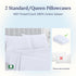 California Design Den Standard Queen Pillowcase Set, 400 Thread Count, 100% Cotton, Set of 2, Bright White