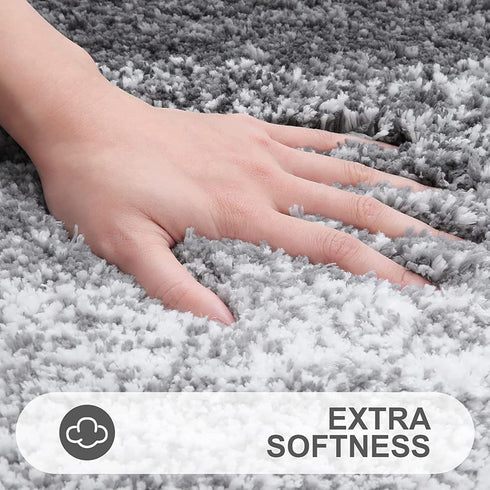 OLANLY Luxury Bathroom Rugs Mat 30x20, Extra Soft and Absorbent Microfiber Bath Rugs, Non-Slip Plush Shaggy Bath Carpet, Machine Wash Dry, Bath Mat for Bathroom Floor, Tub and Shower, Grey by OLANLY