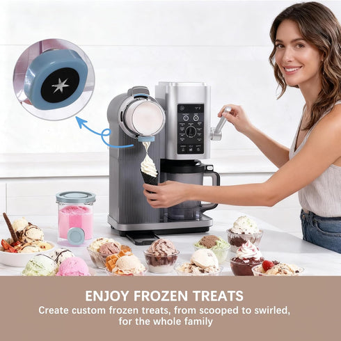 QVN 4 Pack NC700 for Ninja Swirl Pints, Creami Containers Compatible with Series Swirl Creami Maker & Soft Serve Ice