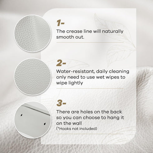QUISBE (Cream-1 Pack) Disposable Hand Towel Box Cover Compatible with Kleenex Disposable Paper Hand Towels, Leather