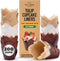 Tulip Cupcake Liners - 200pcs Muffin Liners for Baking, Sturdy, Greaseproof, Easy to Use, Beige White Brown
