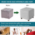 HFCNMY 20230624XZFXDT-10 Ottoman Cover Square,Stretch Velvet Square Thick Slipcover Washable Storage Foot Stool