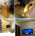 Metal Look Film Vinyl, Self Adhesive Gold Texture Waterproof Countertop Peel Stick for Kitchen Cabinet
