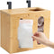 Trash Bag Dispenser & Grocery Bag Organizer, 2 in 1 Bamboo Garbage