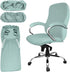 Tatuo 3 Pcs Computer Office Chair Cover, Universal Rotating Chair Slipcovers, Removable Washable Armrest Covers (Green)