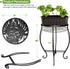 Aonagi 15" 8" 2pcs) Tall Metal Plant Stand, Wide Round Plant Stand for Flower Pot Rustproof Iron Plant Holder