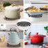 Sumnacon 1Pcs Oval Cast Iron Trivet - Antique Heat Resistant Metal Trivet for Hot Dish, Vintage Hot Plate Pad for