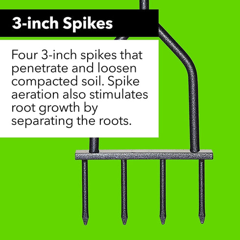 Yard Butler Spike Aerator, Durable Lawn Aerator for Easy Lawn Care & Healthy Growth