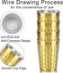 Beasea 15oz Stainless Steel Cups, 4 Pack Gold Double Wall Insulated Drinking Tumblers