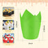 Green Cupcake Liners 100Count, Standard Tulip Paper Baking Cups, Greaseproof Muffin for Wedding Birthday Christmas