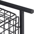 Nouva 20 Inch 2-Tier End Table, Square Side Table w/Mesh Storage Basket, Nightstand Storage Shelf Metal Frame