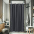 AooHome Fabric Shower Curtain 48 x 72 Inch, Solid Color Bath Curtain with Hooks, Dark Grey