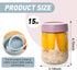 6-pack 16 oz YUNCANG Overnight Oats Containers with Airtight Lids, Wide Mouth Mason Salad jars, Glass Food Storage
