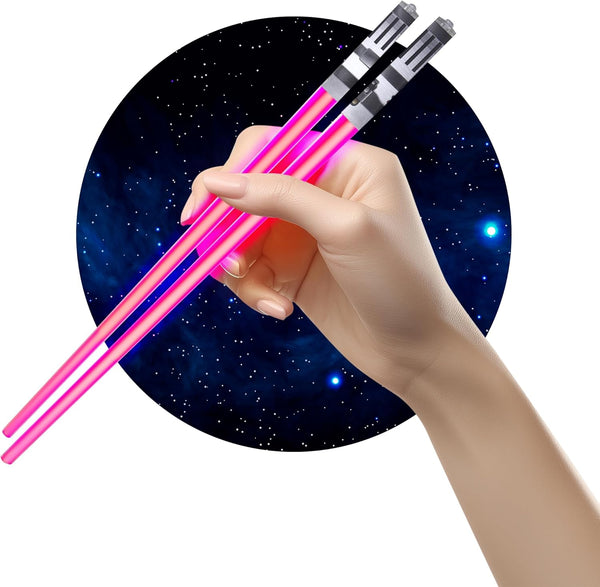 Chop Sabers Light Up LightSaber Chopsticks, 1 Pair, Pink