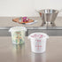 Restaurantware-Met Lux 1 Quart Food Storage Container: White Storage Container with Red Volume Markers, Lids Sold