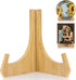 Plate Stands for Display, 8 Inch Bamboo Picture Frame Holder for Tables, Tabletop Easels for Platter, Dish, Book