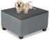 NeColorLife Ottoman Cover Square Waterproof Ottoman Slipcover Thick Storage Footrest Stool Covers