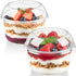 50 Pack 16 oz Plastic Dessert Cups with Lids, Clear Disposable Snack