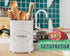 Vintage French White Ceramic Utensil Holder, Shabby Chic Kitchen Caddy for Countertop, Rustic Country Utensil Organizer