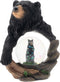 Elanze Designs Protective Black Bear and Cub Magical Whimsical Tabletop Dresser Nightstand