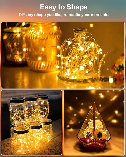 HOBAYS 20 Pack 3.3ft 20 Fairy Lights Battery Operated, LED Mini String Lights Twinkle Lights Copper Wire Firefly Starry