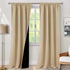 BGment Beige Blackout Curtains for Living Room, 95 Inch Length 2 Panels Set, Thermal Insulated Soundproof Energy Saving