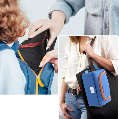 2 Packs Packs,Small Genteen Freezable Snack Bag Built with Ice Cooler Bag Insulated Bag Reusable, Zip Closure