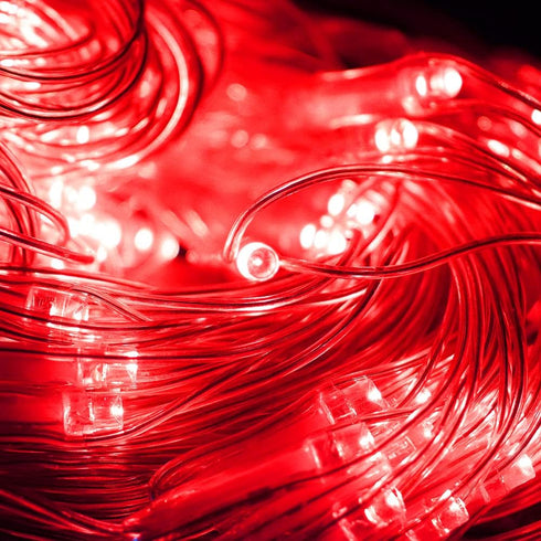 500 LED Christmas Light Red - Indoor String Light Plug in Twinkling Hanging Tree Lights for Party, Bar, Bedroom,