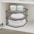 3-Tier 9x9x7.5 Inches Counter yarlung Cabinet Corner Shelf, Metal Wire Plate Rack Kitchen Corner Organizer for Cups