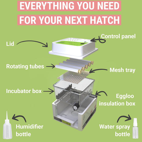 OBI-12 12 Egg Incubators for Hatching Eggs Incubator for Eggs with Automatic Egg Turner - Brooder for Chicken Eggs