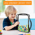 Sanwuta 6 Packs Toy Storage Bags, PVC Organizing Bags with Zipper, Waterproof for Board Games, Building Blocks