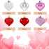 Emopeak 24 Pieces Romantic Heart Ornaments for Valentine Tree, Valentine's Day Heart Baubles - 2 Styles