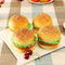 Kmiunty 4PCS Artificial Hamburger Fake Food Bread Model Photography Prop for Home Kitchen