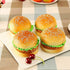 Kmiunty 4PCS Artificial Hamburger Fake Food Bread Model Photography Prop for Home Kitchen
