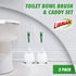 2 Pack Set, Libman Designer Bowl Brush and Caddy - - Toilet Brush and Holder Non-Scratch, Bathroom Brush, Hygenic Caddy