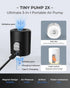FLEXTAILGEAR Portable Air Pump with Camping Lantern, Rechargeable Air Mattress Pump for Inflatables