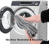 Toilet Seat Cover, Bathroom Soft Thicker Warmer with Snaps, Stretchable Washable Fiber Cloth Covers (Grey)