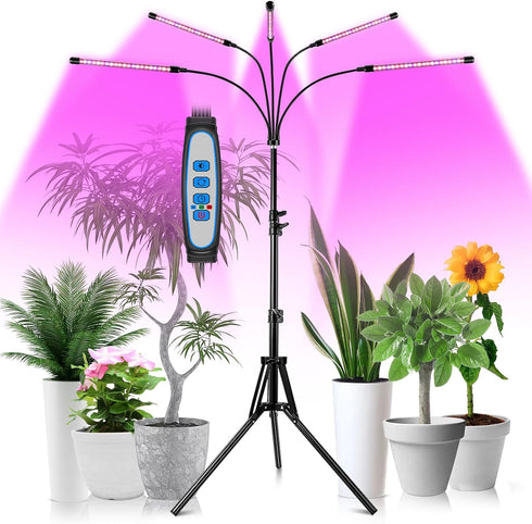 Garpsen Grow Light with Stand, 5 Heads Grow Lights for Indoor Plants,