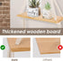 Set 2,Boho Sunkaioo Macrame Wall Hanging Shelf of Wooden Display Floating Shelves for Wall Decor with Handmade Woven