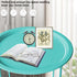 4 Garden you End Table Metal Side Table Green Round Folding Tray Cyan Sofa Small Accent Fold-able Table, Round End