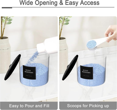 3+1 Pack Laundry Pods Containers & Dryer Sheet Holder & Laundry Detergent Dispenser, Laundry Room Organization
