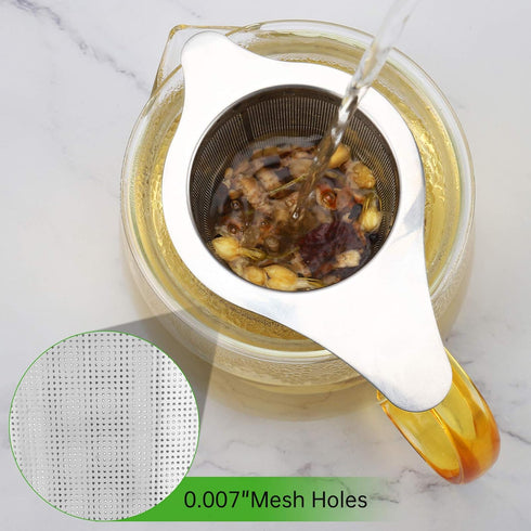 Two Pack Tea Infuser Basket, Stainless Steel Tea Strainer, Tea Filter with Small Strainer and Lid, Tea Diffuser for