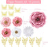 300gsm 3D Set 6) Large Paper Flowers Wall Decor for Baby Girl Nursery (Pre-Assembled) - Pearlized Cardstock Roses