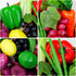 Meiwlong 11 Pcs Fake Vegetables,Realistic Artificial Vegetable and Fruits for Decoration,Fake Veggies Garlic Bell