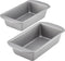 Farberware Nonstick Baking Loaf Pan Set, Two 9-Inch x 5-Inch, Gray