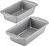 Farberware Nonstick Baking Loaf Pan Set, Two 9-Inch x 5-Inch, Gray