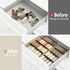 3.1 4 12" 23" Bamboo Spice Drawer Organizer, (Need Deep Drawer) Expandable Tier Spice Rack for Cabinet (From to Wide)